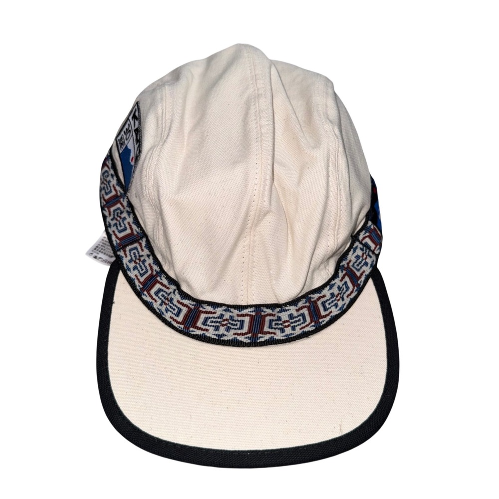 KAVU Strapcap Hat Mens Large Cream Excellent 30 Year Anniversary Made in USA